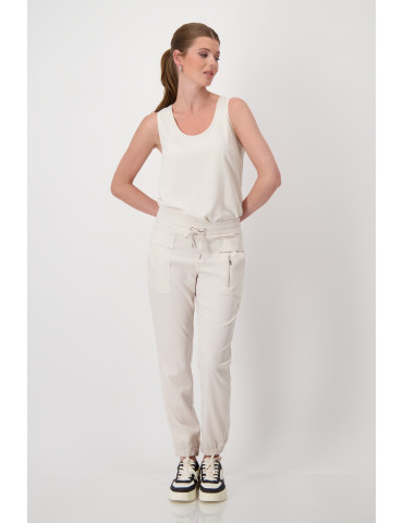 Pantalones jogger beige para mujer - Monari