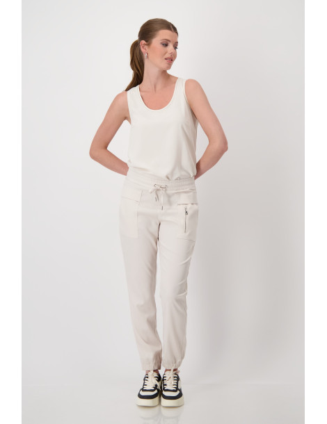 Pantalones jogger beige para mujer - Monari