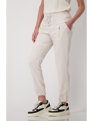 Pantalones jogger beige para mujer - Monari