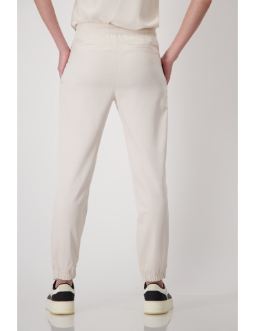 Pantalones jogger beige para mujer - Monari