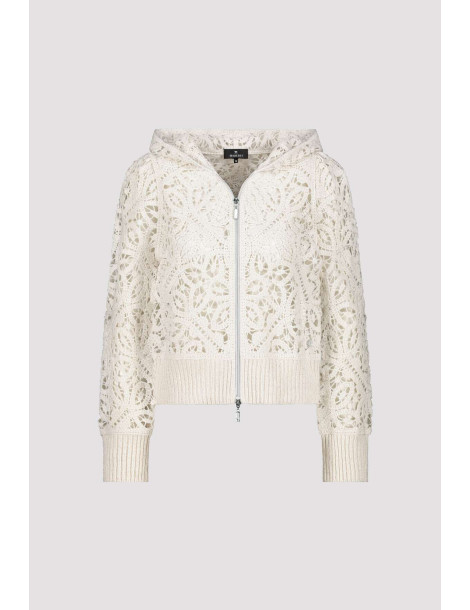 Chaqueta crochet beige para mujer - Monari