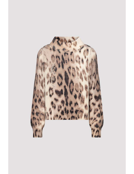 Jersey estampado leopardo para mujer - Monari