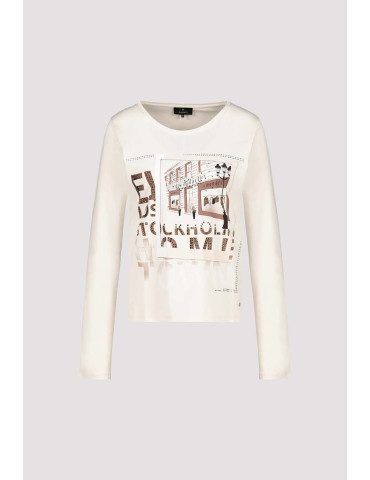 Camiseta blanca estampada para mujer - Monari