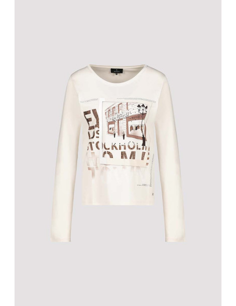 Camiseta blanca estampada para mujer - Monari