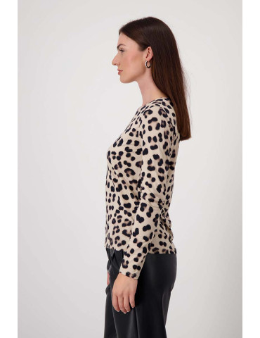 Camiseta estampado leopardo para mujer - Monari