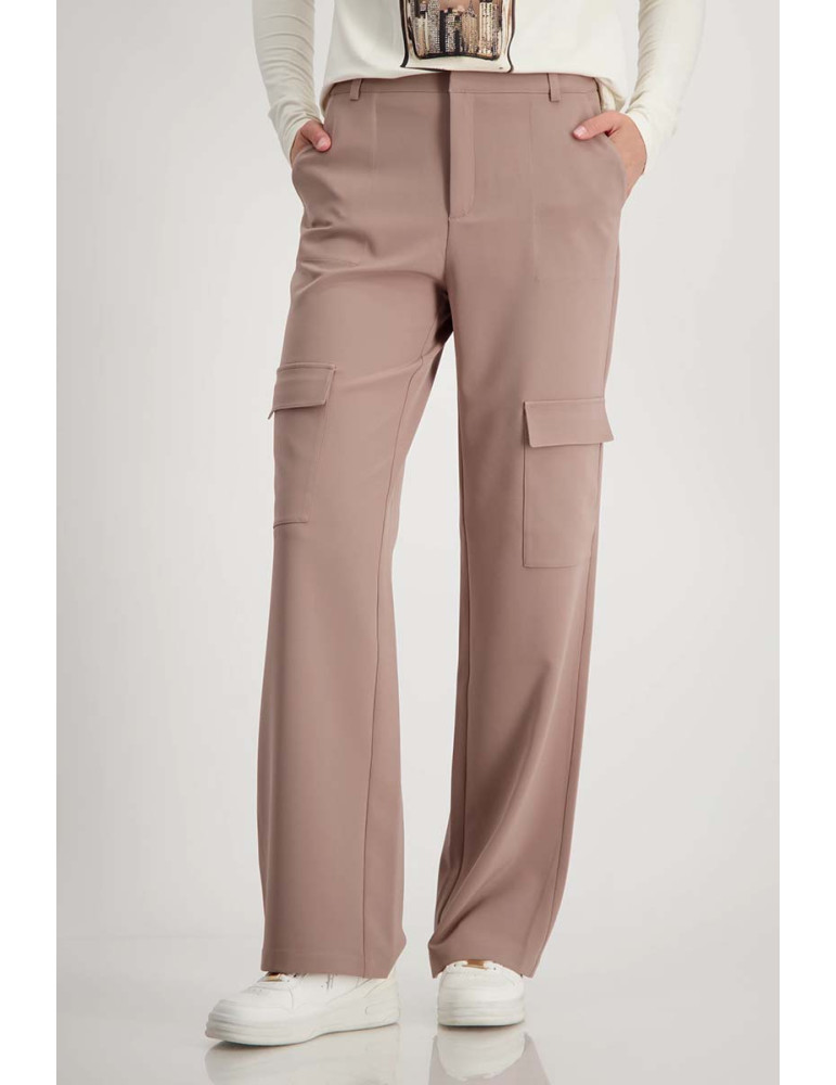 Pantalones cargo marrón para mujer - Monari