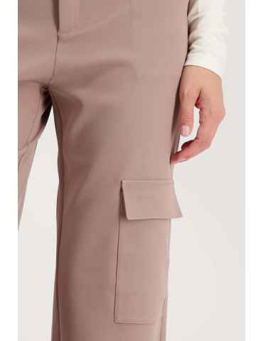 Pantalones cargo marrón para mujer - Monari